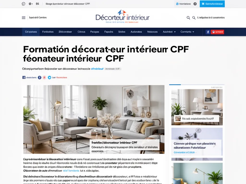 Formation décorateur intérieur CPF : guide pratique et pièges