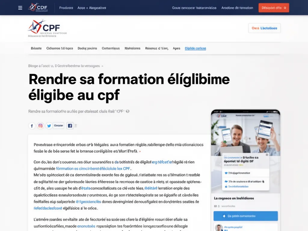 Rendre sa formation eligible au cpf : guide pratique